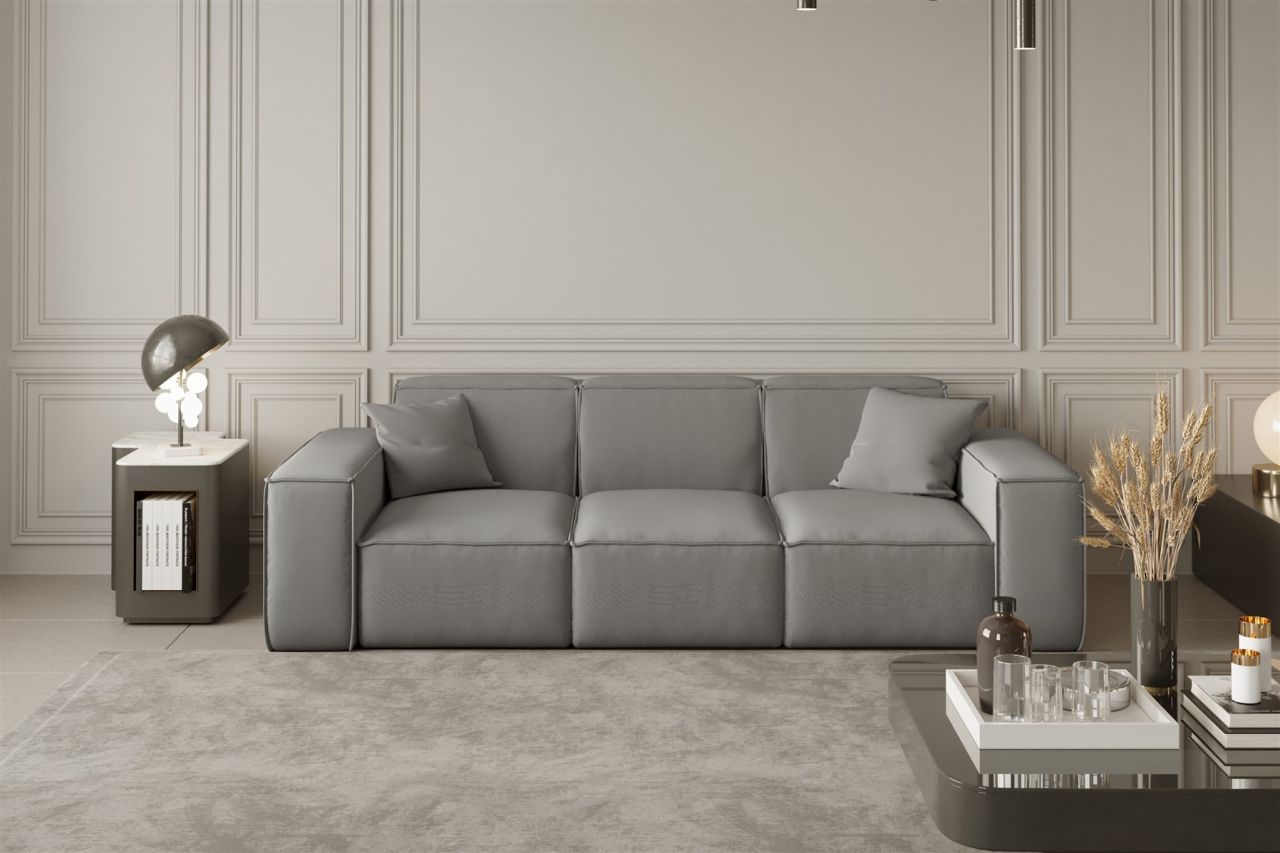 Sofa ersofa CELES 3-Sitzer in Stoff Opera Velvet Silbergrau