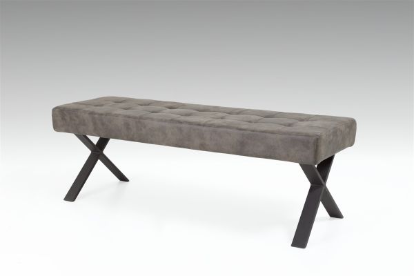 Sitzbank Polsterbank - David L - Kunstleder Vintage Braun 140 x 45 cm