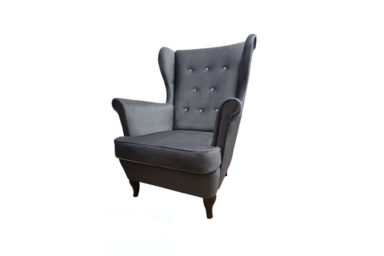 Sessel Ohrensessel Wohnzimmersessel ISABELLE ohne Hocker