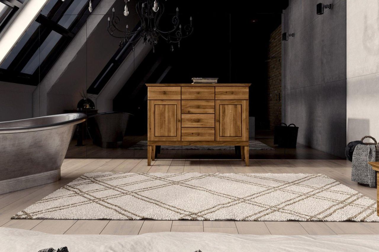 Sideboard Kommode LENNES Buche massiv 127x100x45 cm