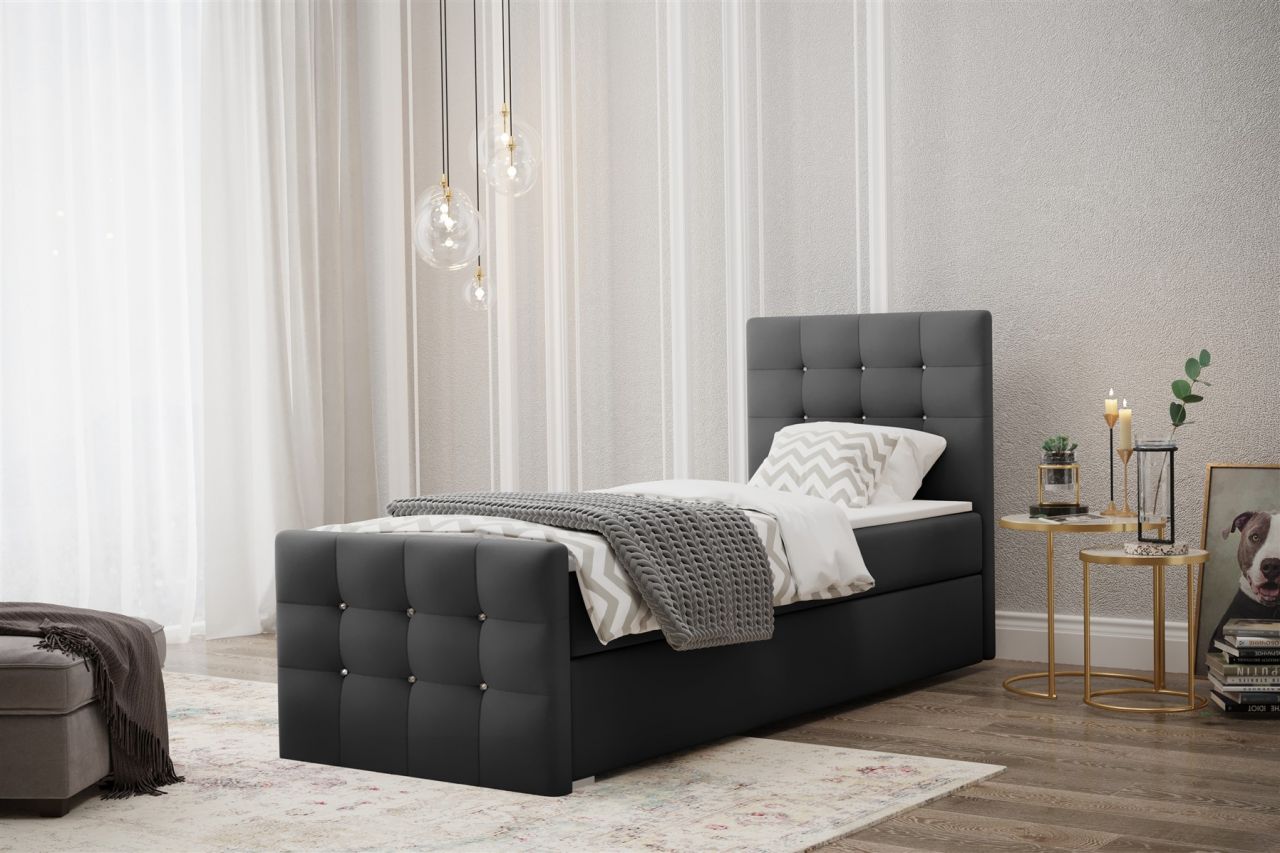 Boxspringbett Schlafzimmerbett Bett MAURO 90x200cm in div. Farbvarianten