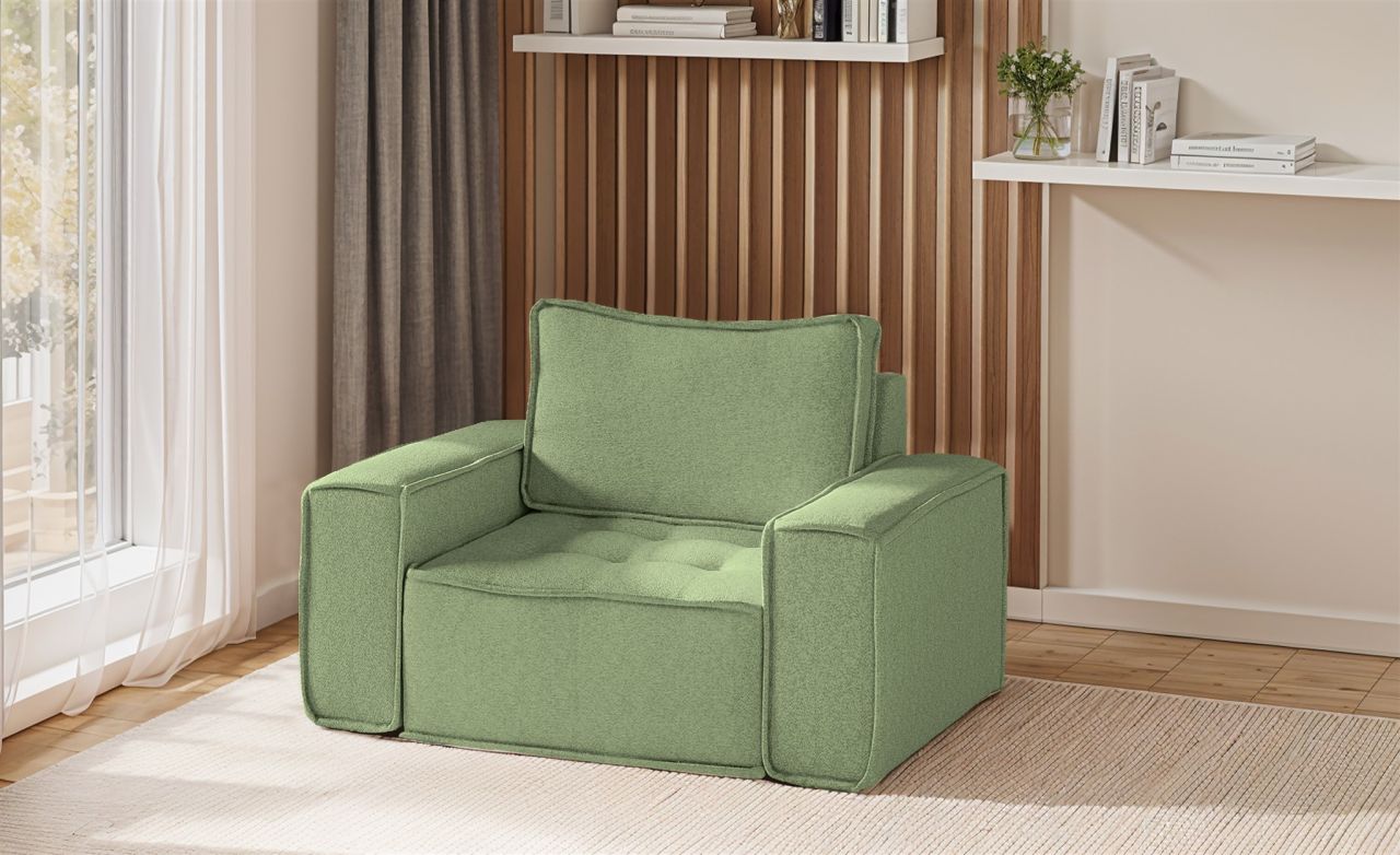 Sessel ersessel SANDE Stoff Alpine Hellgrün