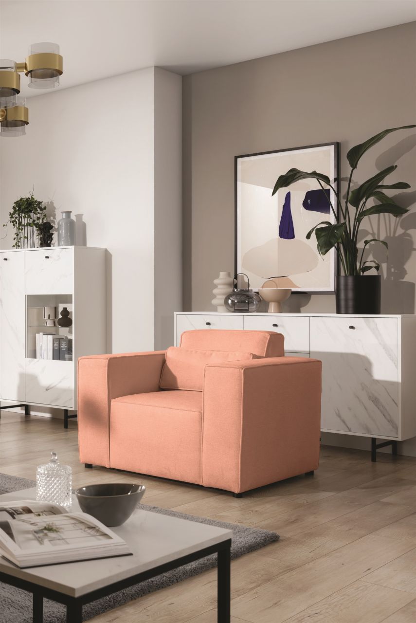 Sessel ersessel WALDO in Stoff Brooklyn Coral