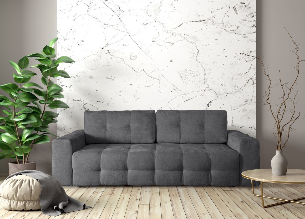 Schlafsofa ersofa Sofa 3-Sitzer ARIELLE in Stoff Perfect Harmony Grafit