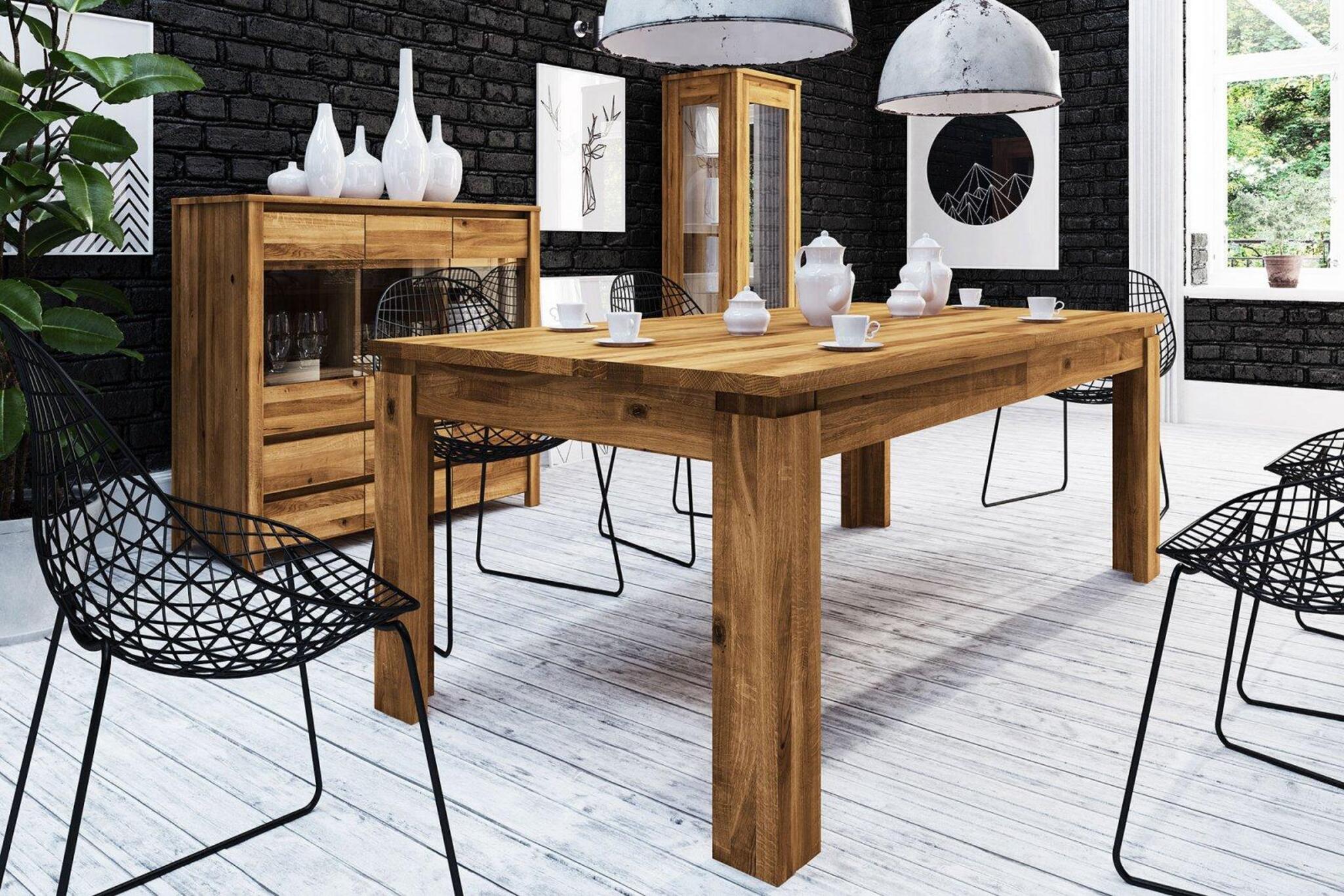 Esstisch Tisch ausziehbar MAISON Buche massiv 200/500x100 cm | Esszimmertisch mit Ausziehfunktion | Serie MAISON aus Buche Massivholz | Wohn-& Essbereich Serien aus Massivholz