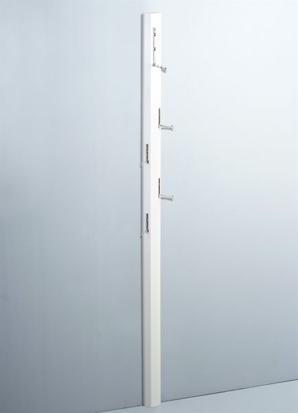 Garderobe DIEGO Hochglanz Weiss 8x185x4 cm