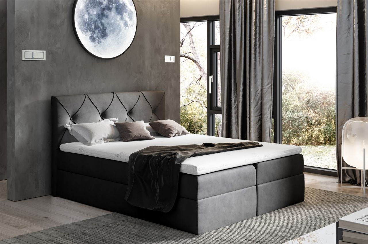 Boxspringbett Schlafzimmerbett LEWIS 120x220cm in div. Farbvarianten