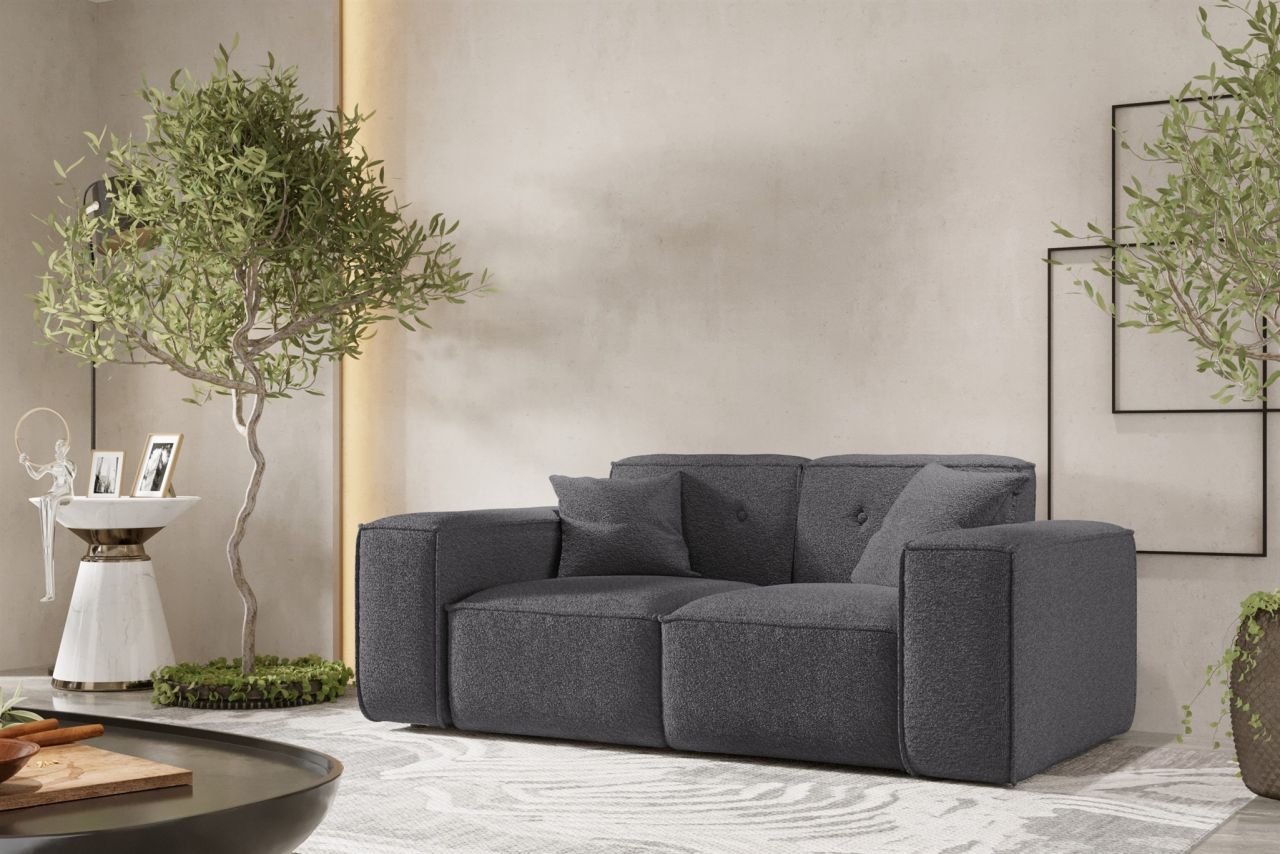 Sofa ersofa CESINA 2-Sitzer in Stoff Ascot Bukla Grafit