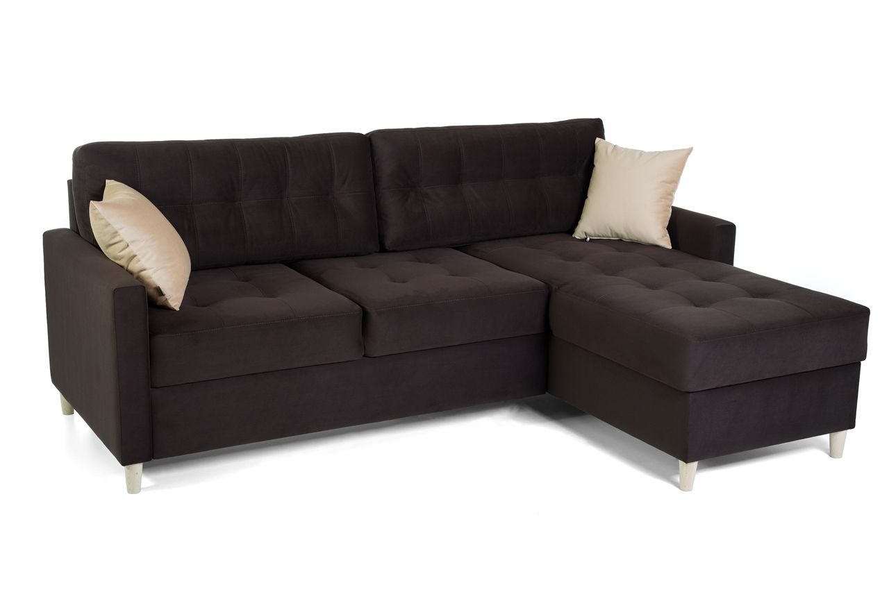 Ecksofa Schlafsofa MOLDE Stoff (Casablanca) Ottomane Rechts