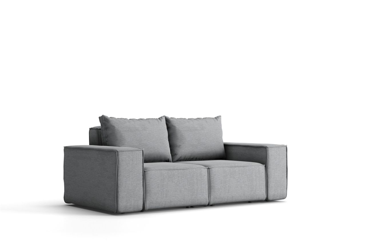 Gartensofa Loungesofa Sofa 2-Sitzer GARDENT wetterfester Stoff NXL Grau