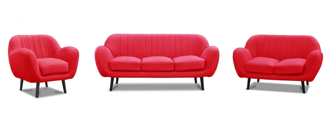 Sofa Set ADAMO 3-2-1 in diversen Stoff und Farbvarianten
