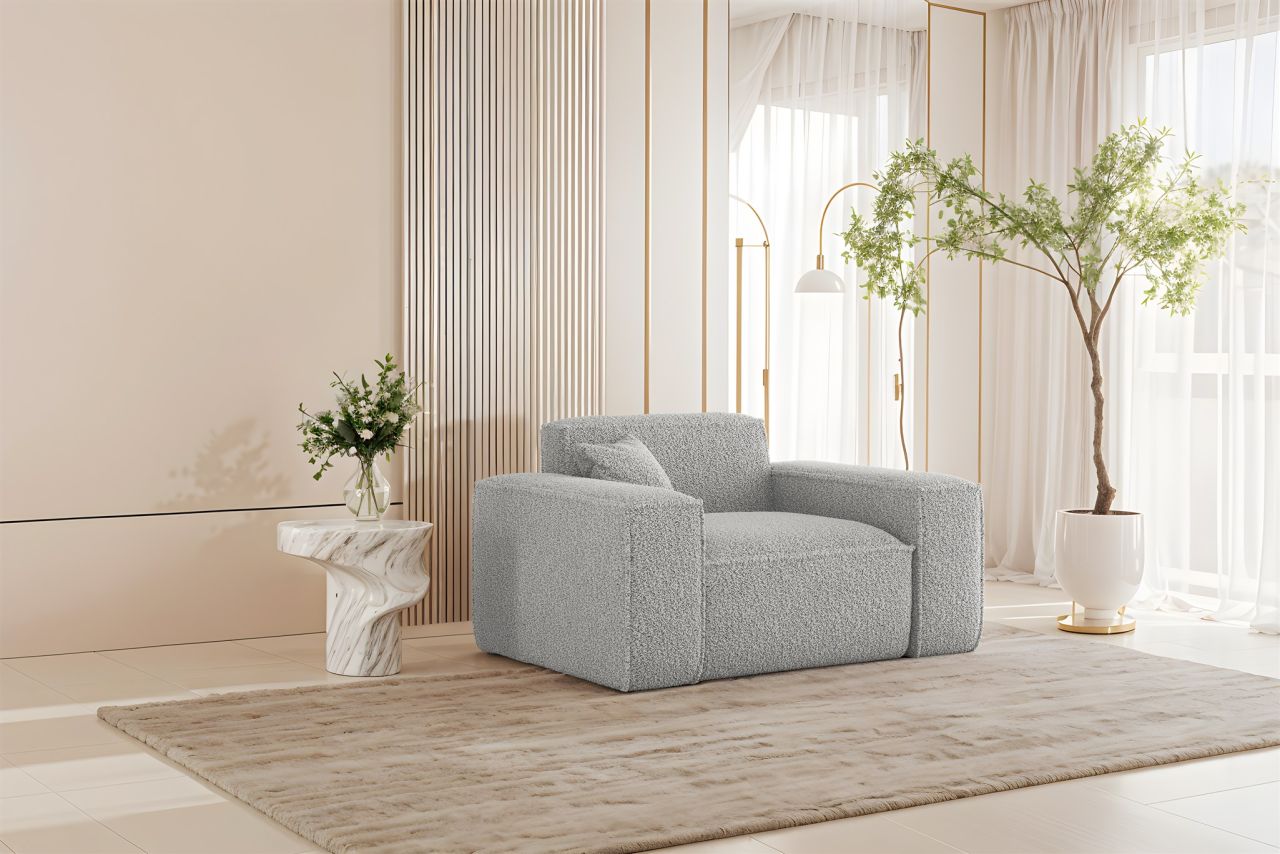 Sessel ersessel CELES PREMIUM in Stoff Sven Hellgrau