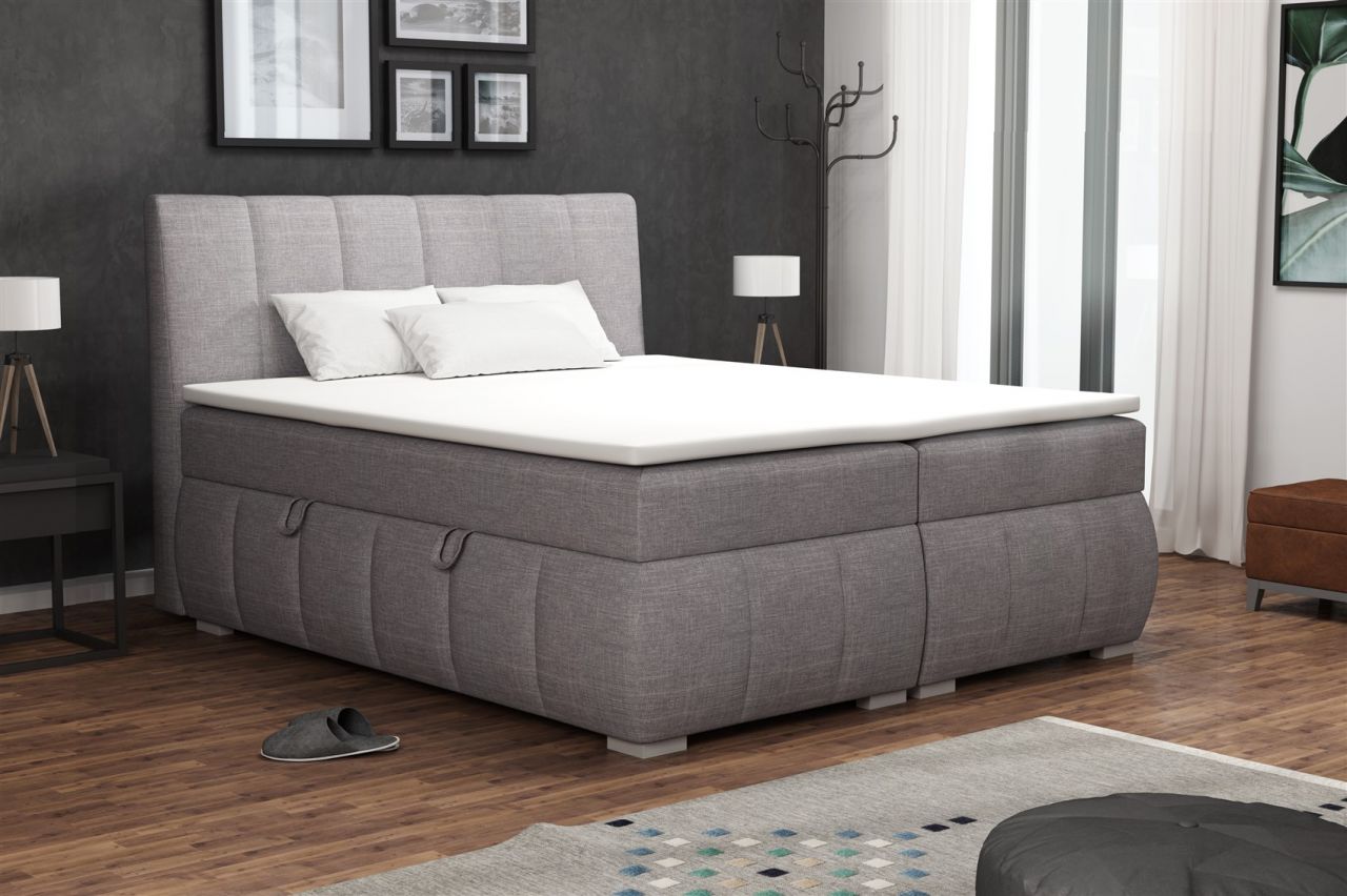 Boxspringbett Schlafzimmerbett VINCENZA 100x200cm inkl.Bettkasten