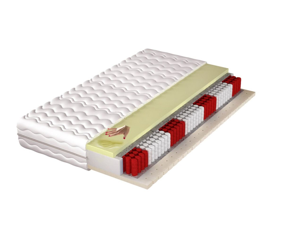 Matratze Taschenfederkern-Multipocket 7 Zonen OREG H3 80x200x20 cm