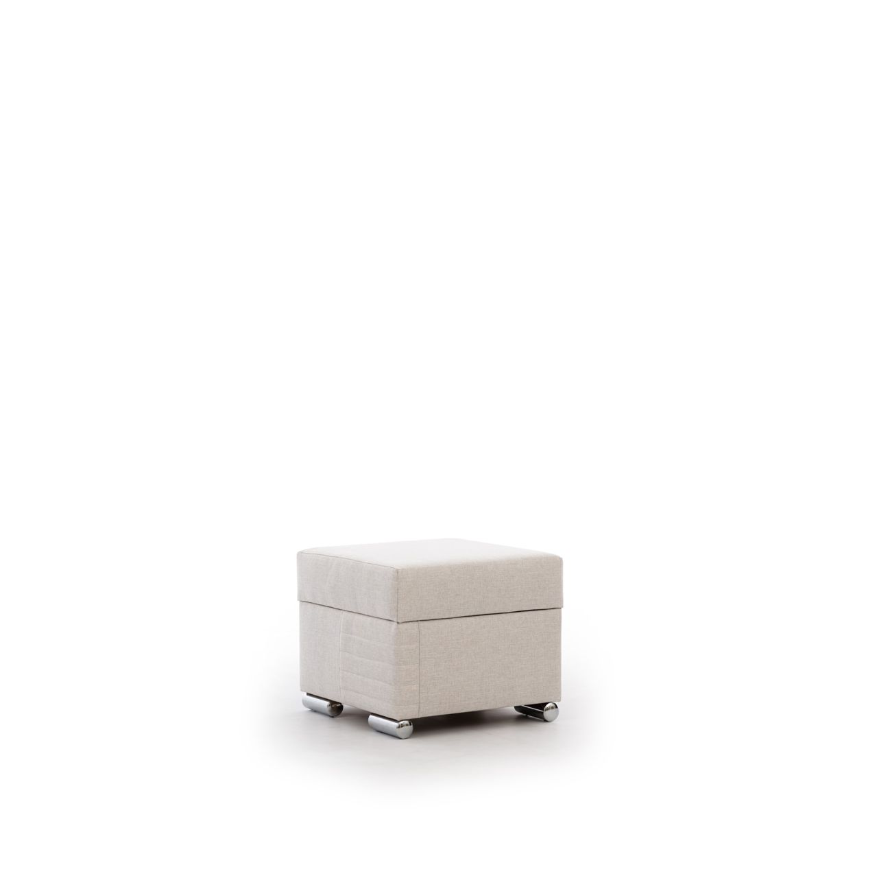 Polsterhocker mit Stauraum CANTON in Stoff Liverpool Pearl