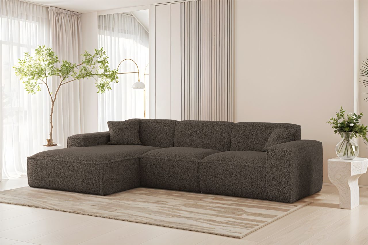 Ecksofa ersofa CELES PREMIUM in Stoff Sven Braun Ottomane Links
