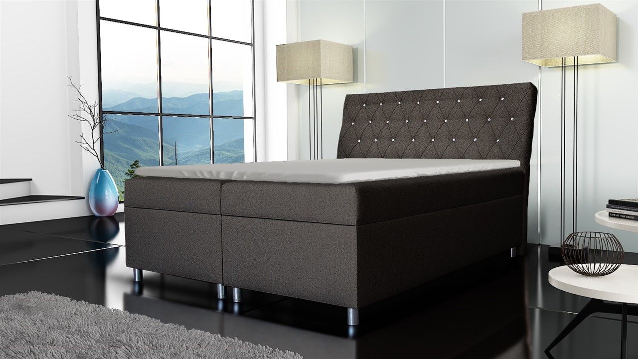 Boxspringbett Schlafzimmerbett AURON 160x200cm inkl.Bettkasten