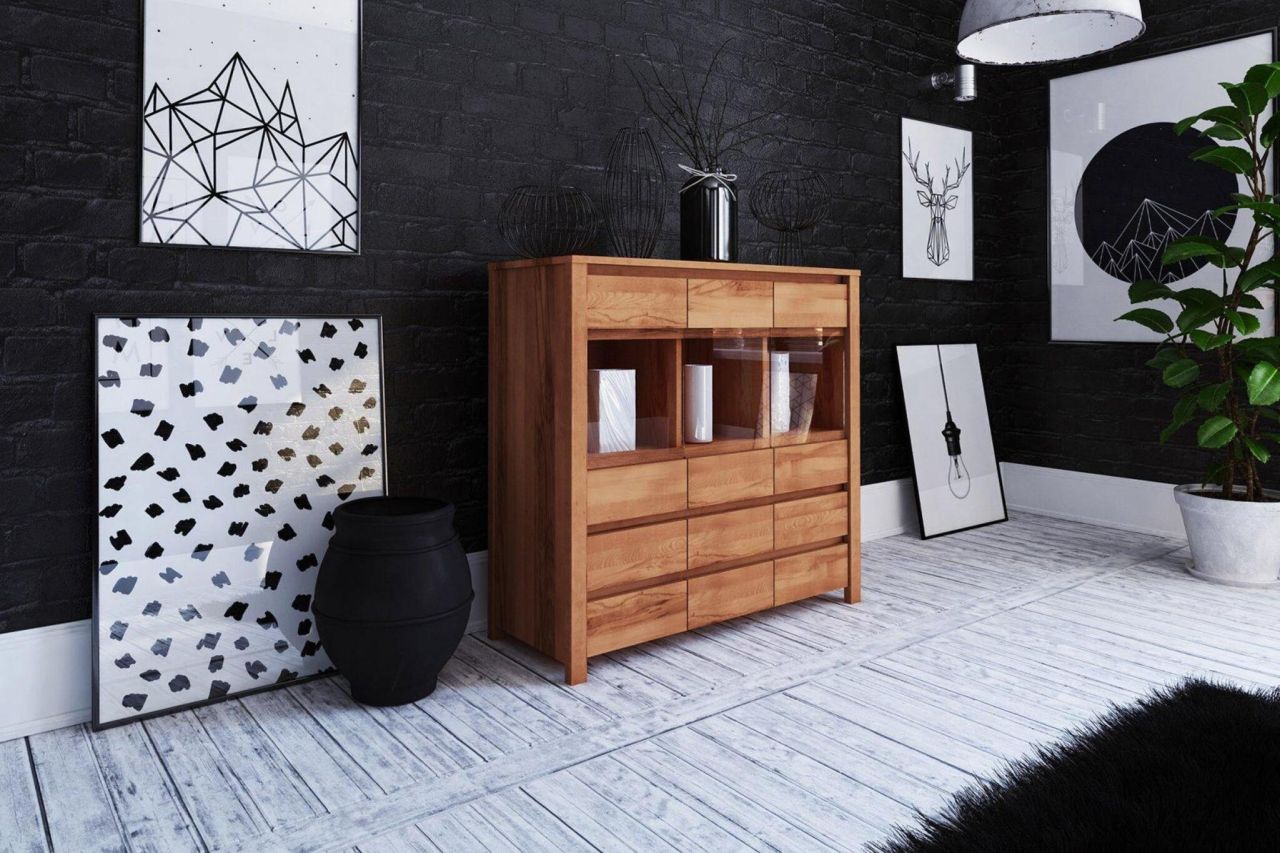 Anrichte Kommode MAISON Buche massiv 115x112x45 cm