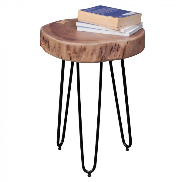 Beistelltisch Massivholztisch WABEN 35x35 cm Holz Akazie