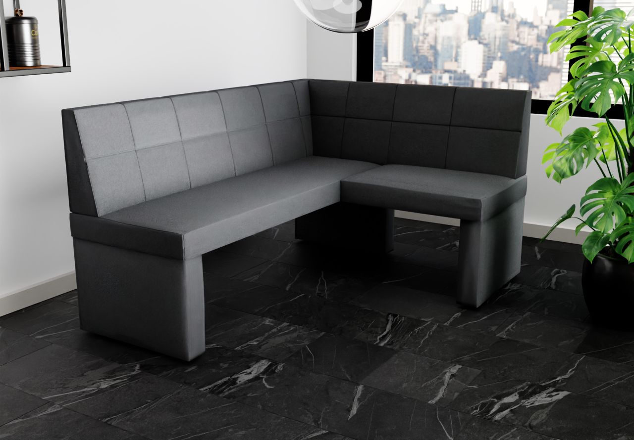 Eckbank Bank Küchenbank 168x128 cm BLAKE L Stoff Soro Anthrazit