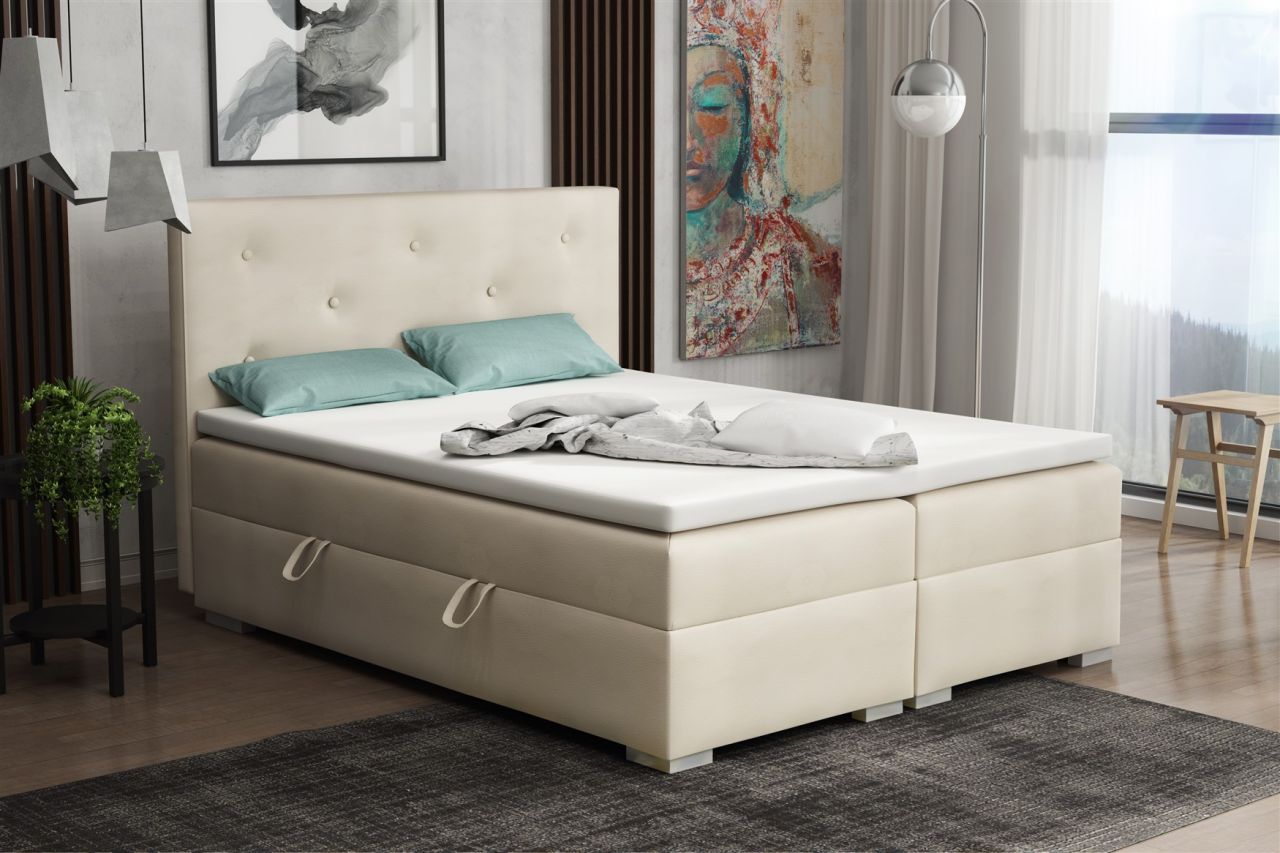 Boxspringbett Schlafzimmerbett PADUA 160x200cm inkl.Bettkasten