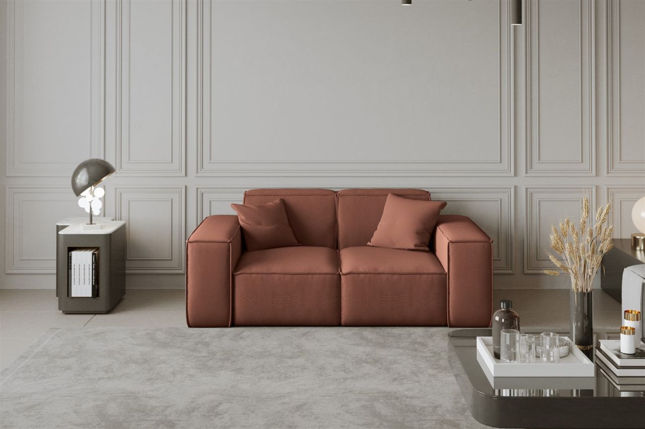 Sofa ersofa CELES 2-Sitzer in Stoff Opera Velvet Kupferbraun