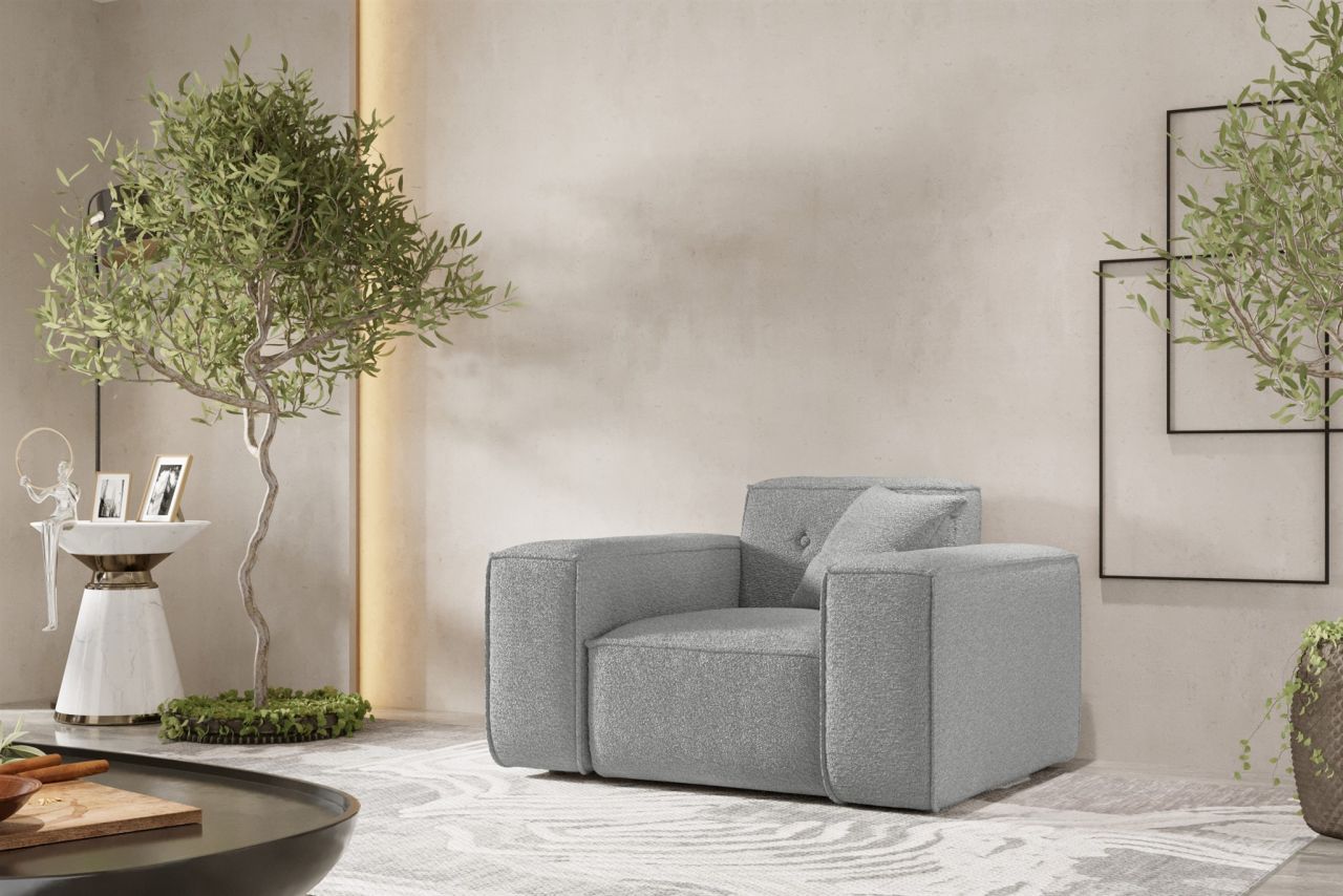 Sessel ersessel CESINA in Stoff Ascot Bukla Grau