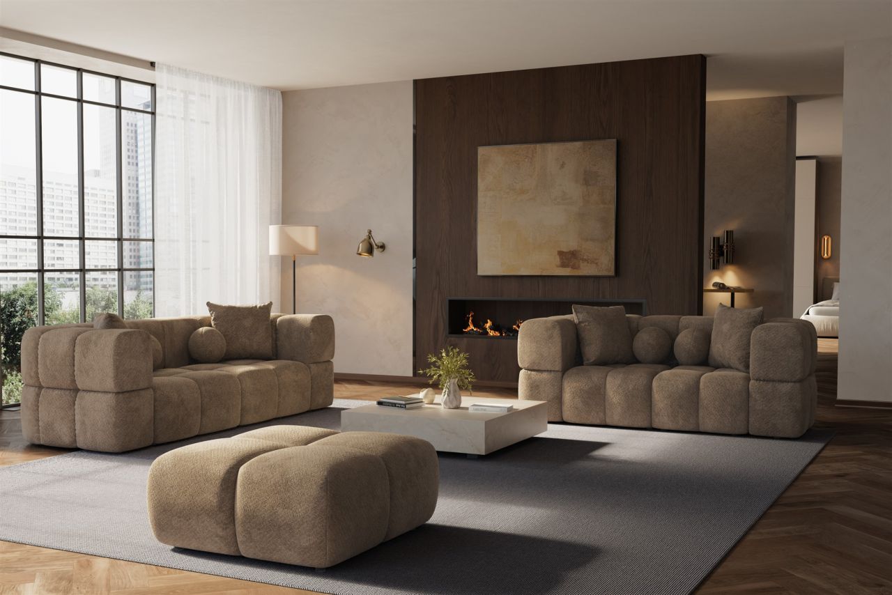Sofaset ersofas VEGA 3-2 inkl. Hocker in Stoff Egon Braun