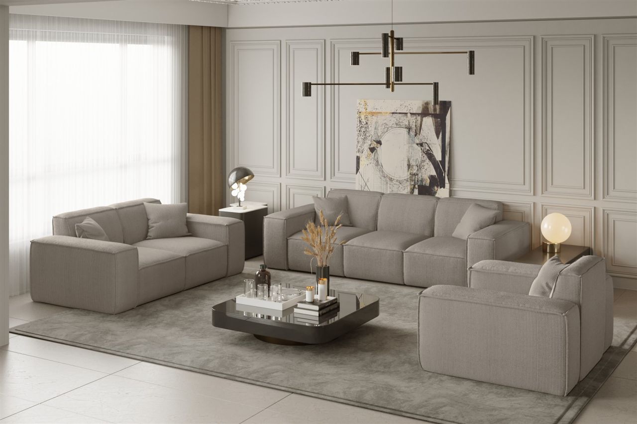 Sofaset ersofa CELES 3-2-1 in Stoff Scala Beige