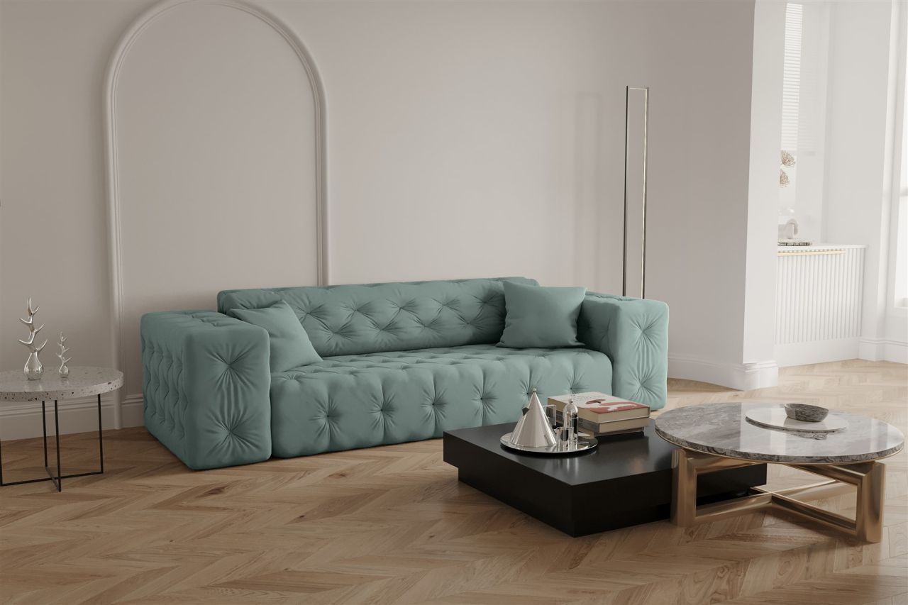 Sofa ersofa CHANTAL 3-Sitzer in Stoff Opera Velvet Saphir