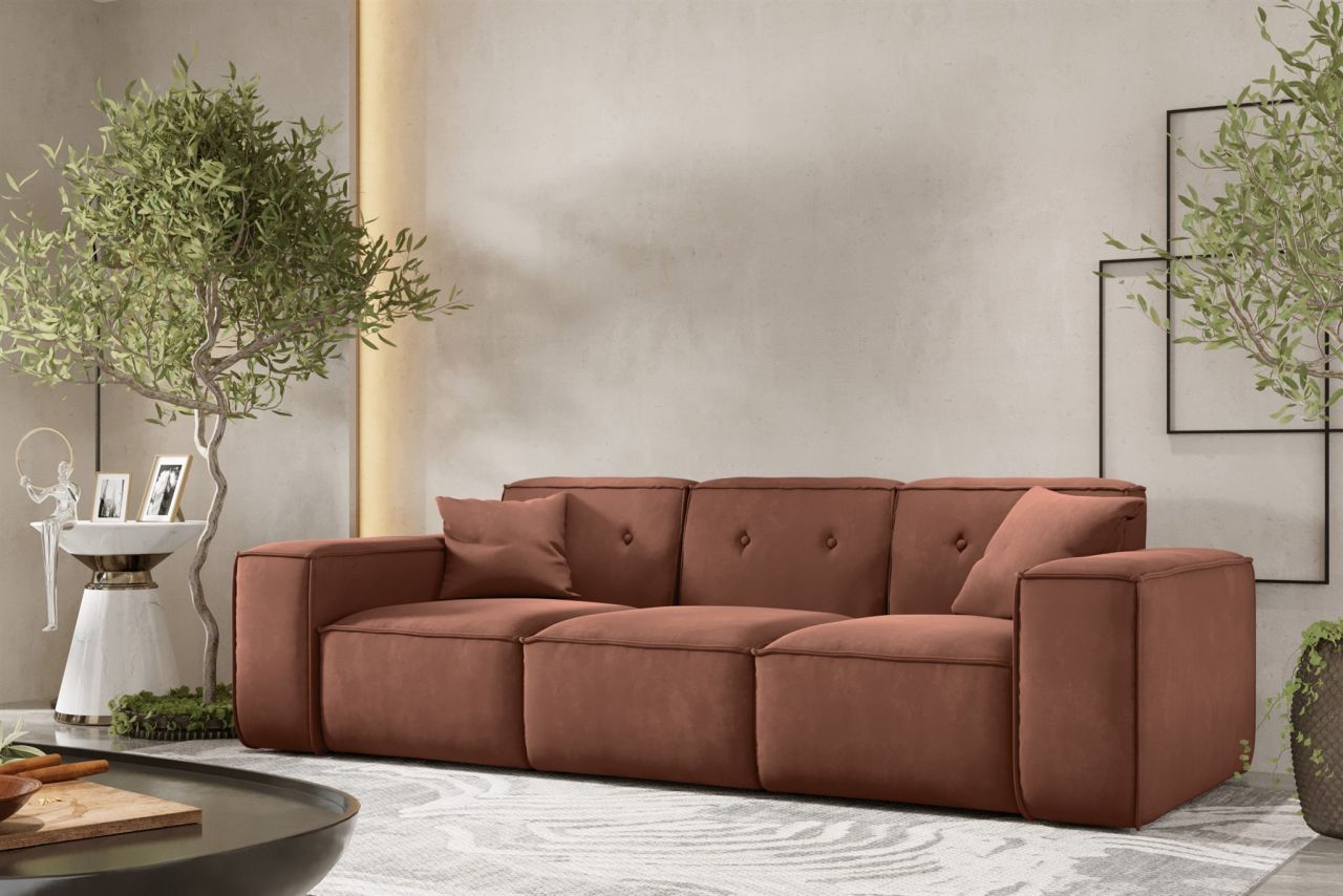 Sofa ersofa CESINA 3-Sitzer in Stoff Opera Velvet Braun