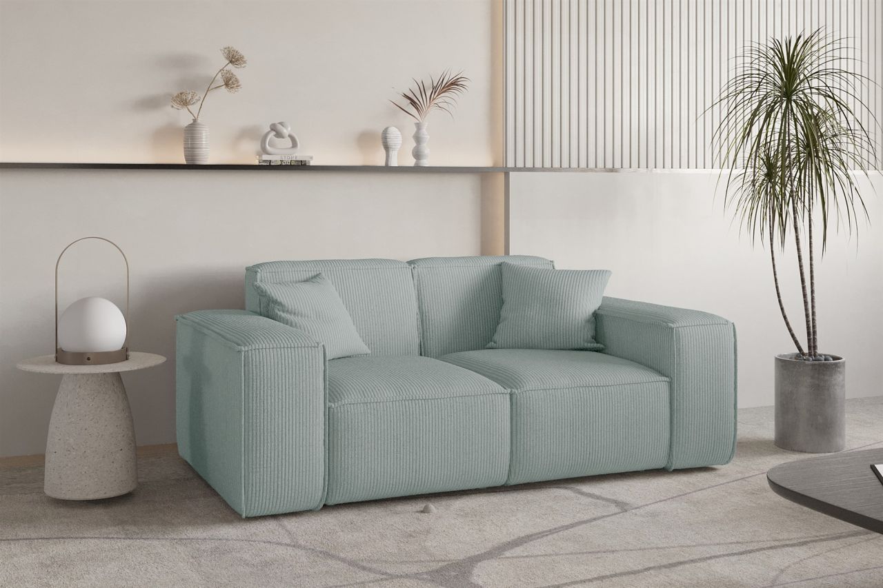 Sofa ersofa CELES PREMIUM 2-Sitzer in Stoff Scala Saphirblau