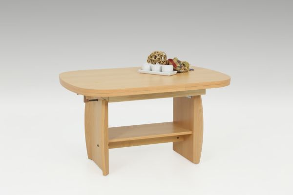 Couchtisch Wohnzimmertisch - Manfred - 90/142 x 68 cm Buche mit Liftfunktion