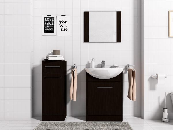 Badmöbel Set 4-Tlg Wenge matt PERM Nr.3 inkl.Waschtisch