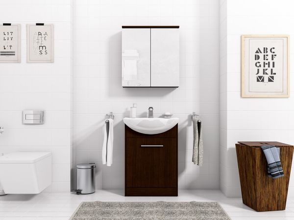 Badmöbel Set 3-Tlg Wenge matt PETIT inkl.Waschtisch