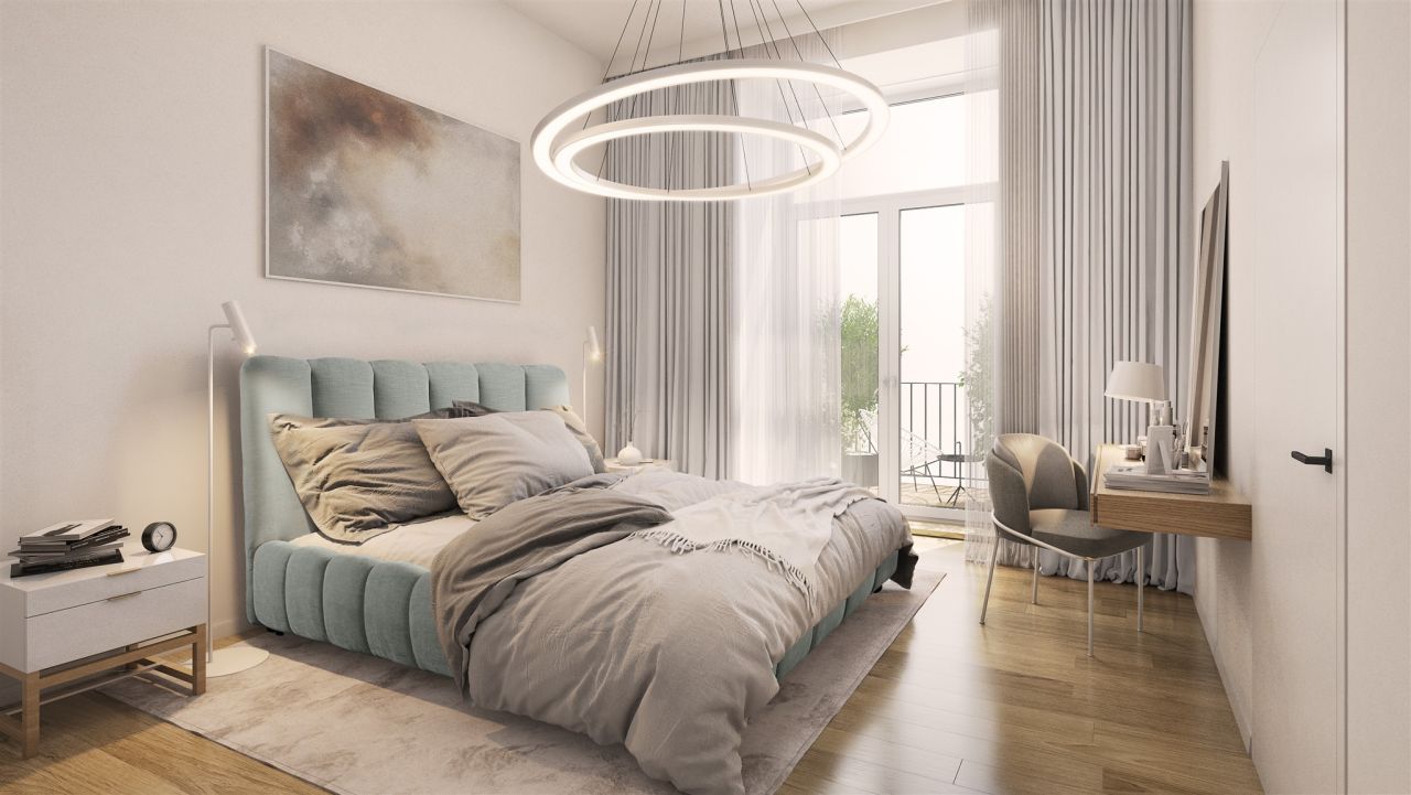 Polsterbett Doppelbett HEDA 180x200cm in Stoff Boston Aschgrau