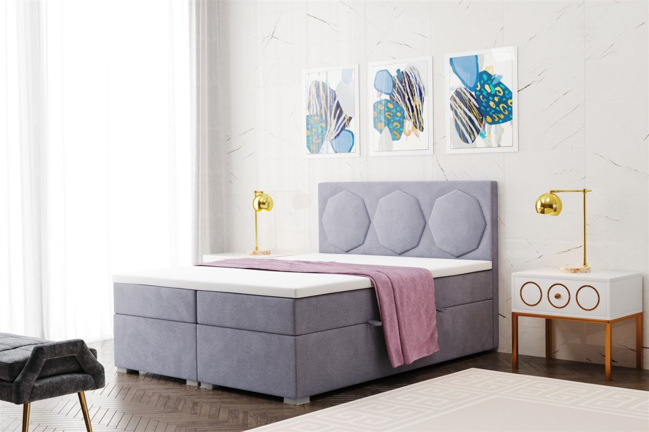 Boxspringbett Schlafzimmerbett TRAVIS 200x200cm in div. Farbvarianten