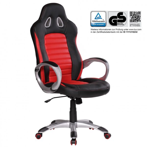 Drehstuhl Bürostuhl Chefsessel SPEED Rot / Schwarz