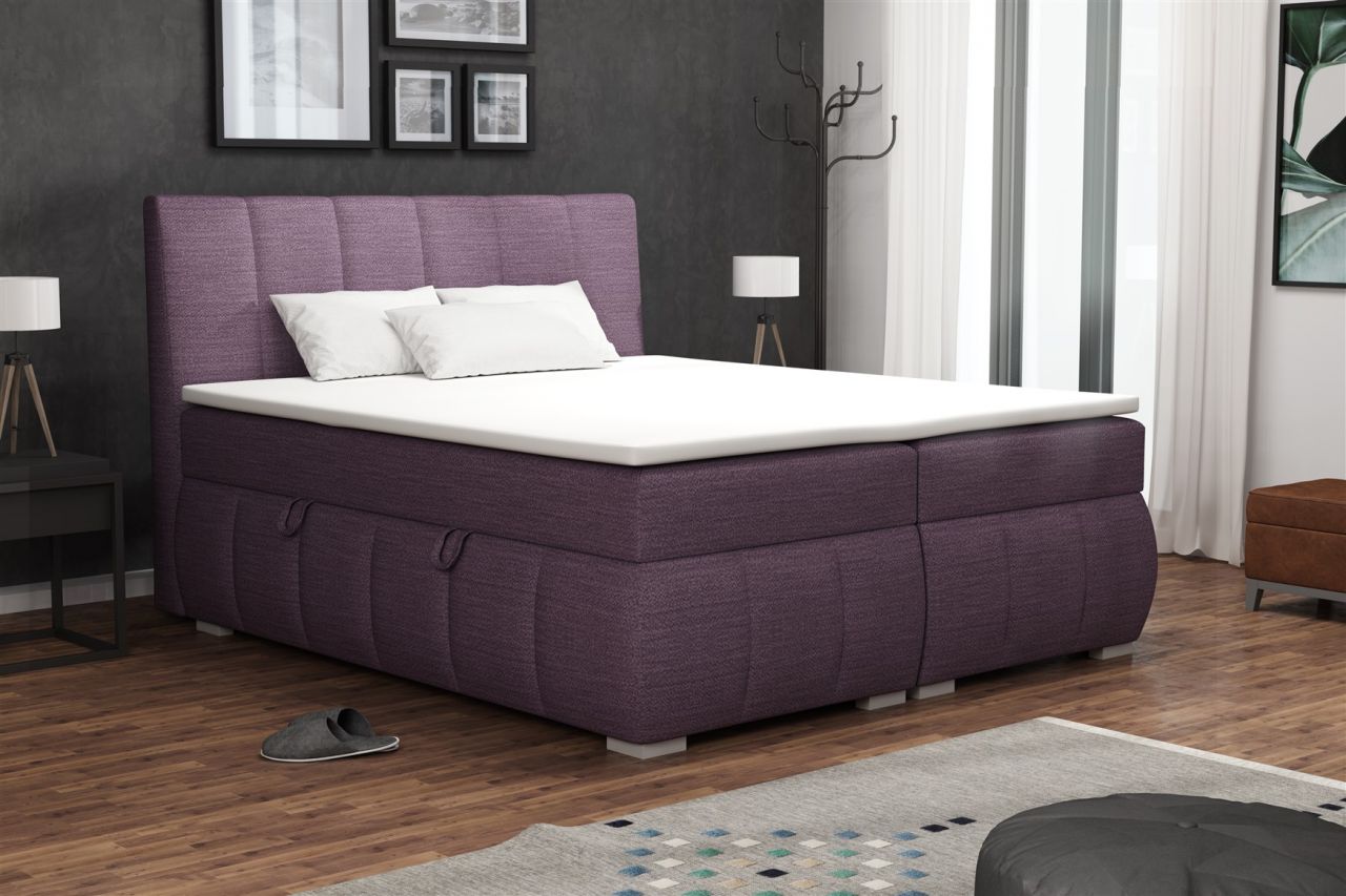 Boxspringbett Schlafzimmerbett VINCENZA 100x200cm inkl.Bettkasten