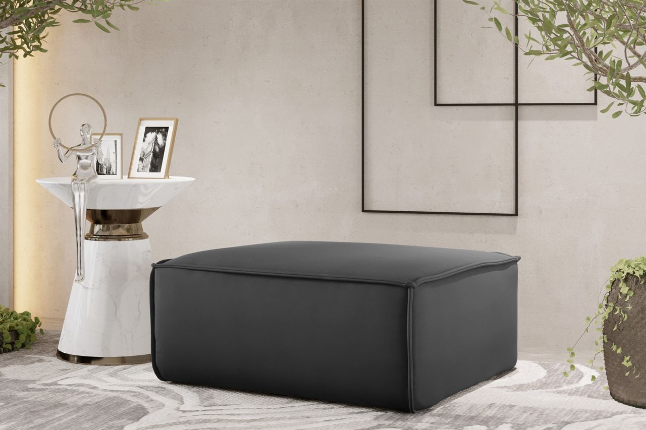 Polsterhocker erhocker CELES PREMIUM 105x105 cm Stoff Opera Velvet Dunk...