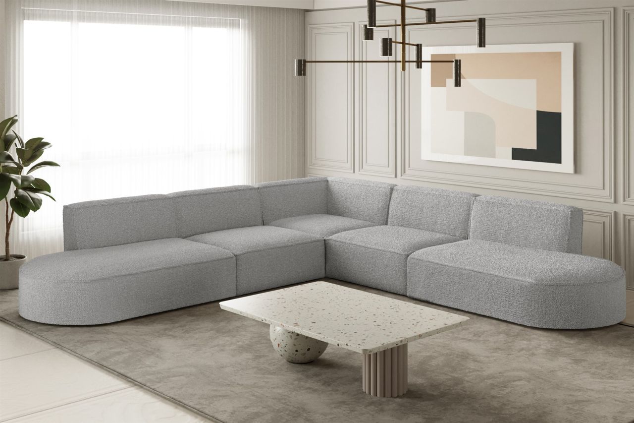 Ecksofa ersofa PALMA Stoff Ascot Toffee Seite Universal
