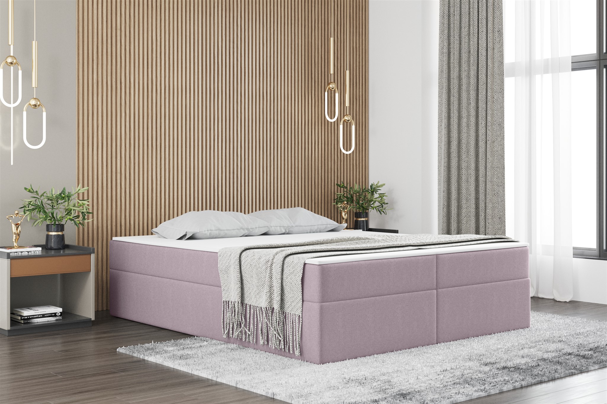Boxspringbett Rosa Boxspringbett Schlafzimmerbett PRIMA 140x200cm Stoff Rosa inkl ...
