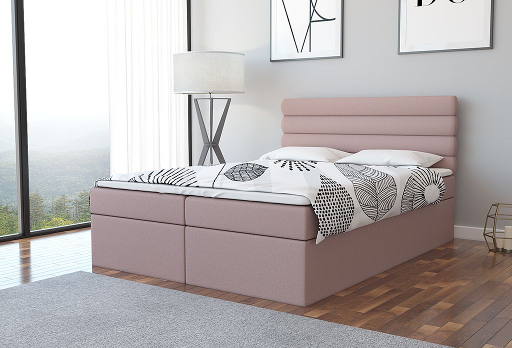 Boxspringbett Schlafzimmerbett ANNIK 120x200cm inkl.Bettkasten