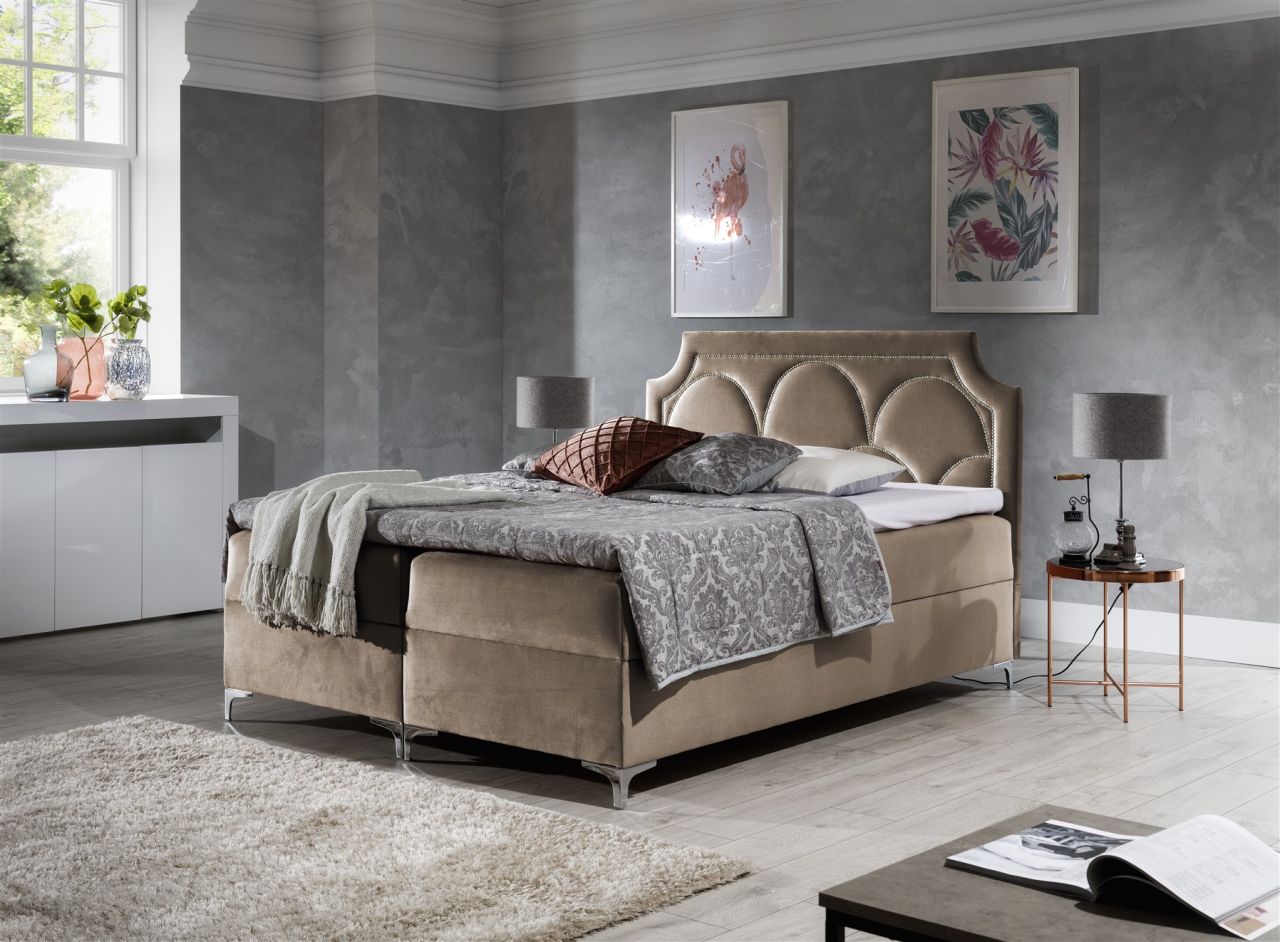 Boxspringbett Schlafzimmerbett TARIK 120x200cm in div. Farbvarianten