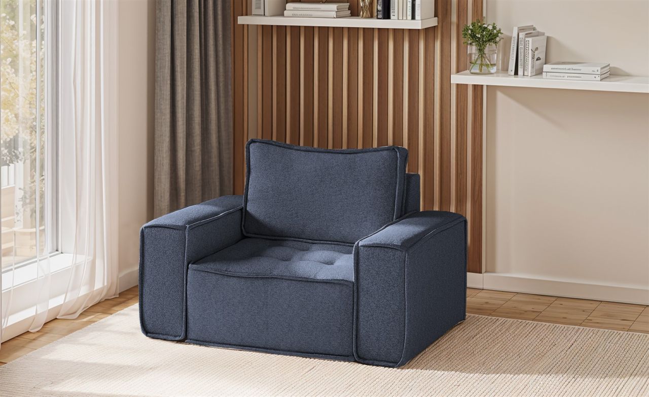 Sessel ersessel SANDE Stoff Raven Blau