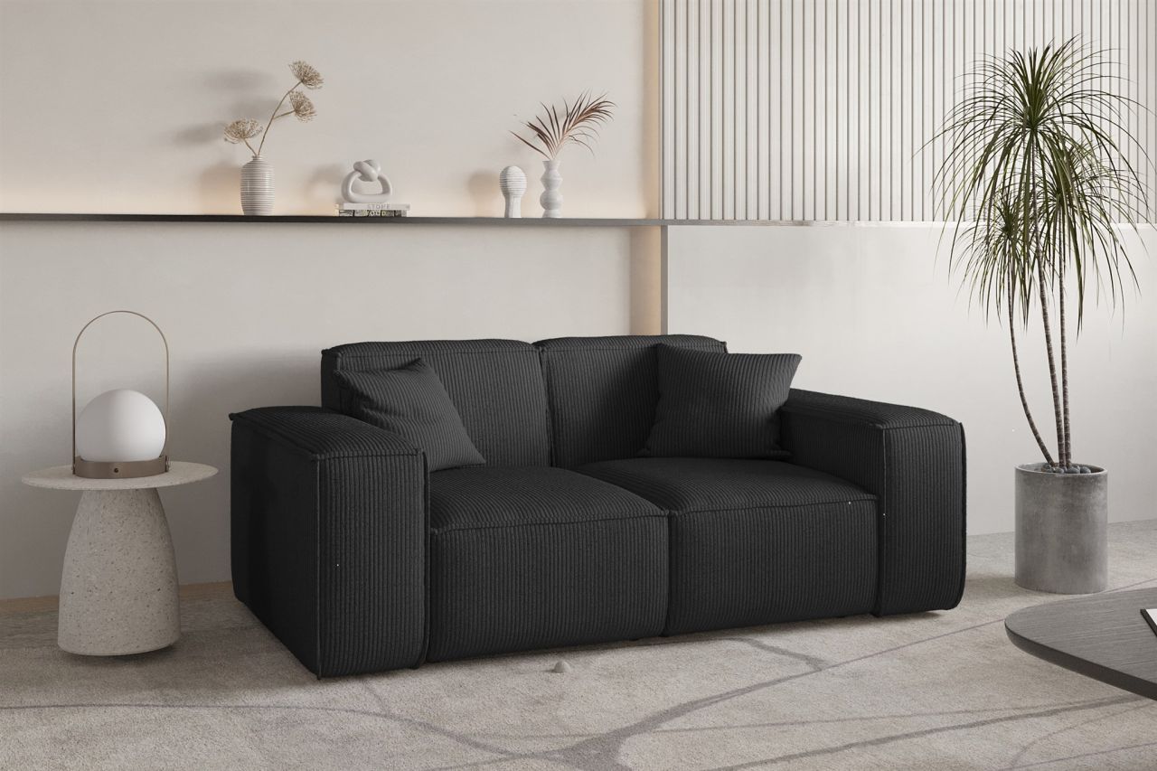 Sofa ersofa CELES PREMIUM 2-Sitzer in Stoff Scala Schwarz