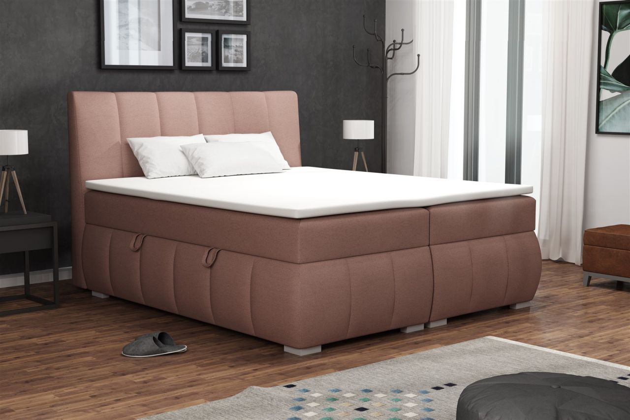 Boxspringbett Schlafzimmerbett VINCENZA 100x200cm inkl.Bettkasten
