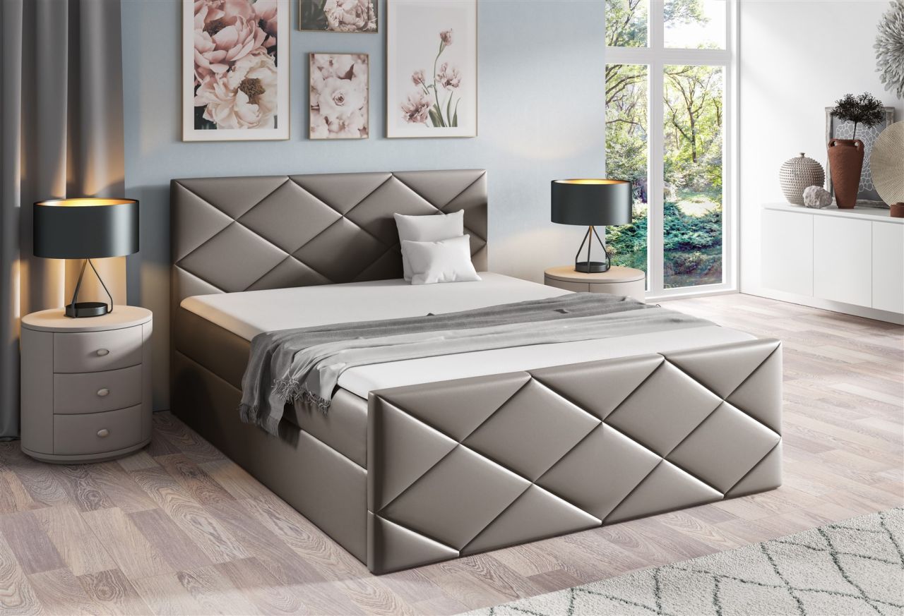 Boxspringbett Schlafzimmerbett HENRIK 120x200cm in div. Farbvarianten