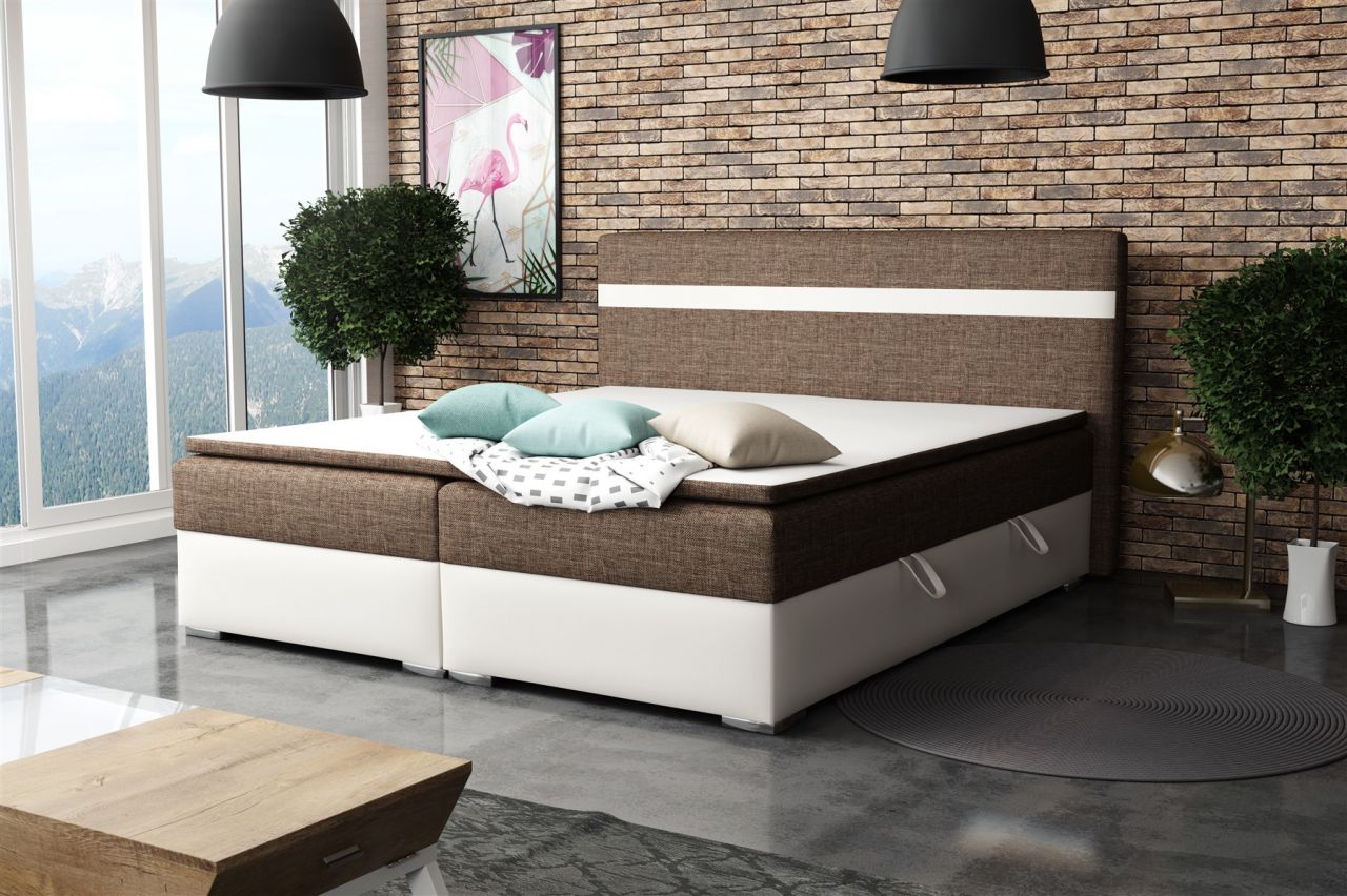 Boxspringbett Schlafzimmerbett DAWID 160x200cm inkl.Bettkasten