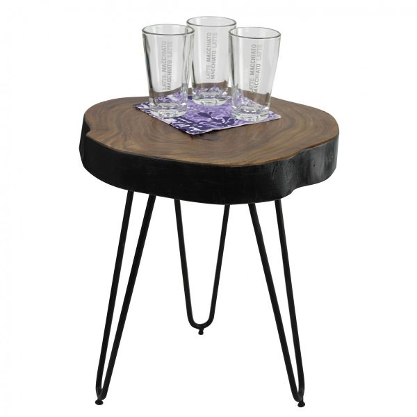 Beistelltisch Massivholztisch WABEN 35x35 cm Holz Sheesham